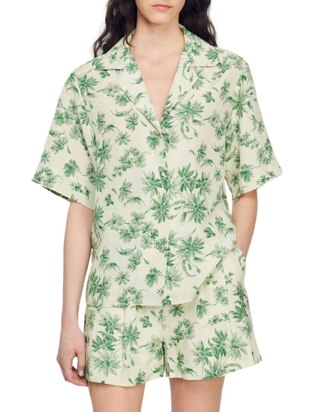 Sandro Loose Printed Shirt